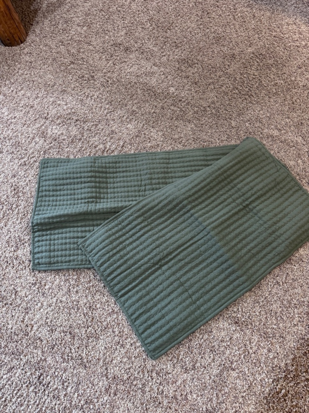 Olive green King size quilt pillow covers